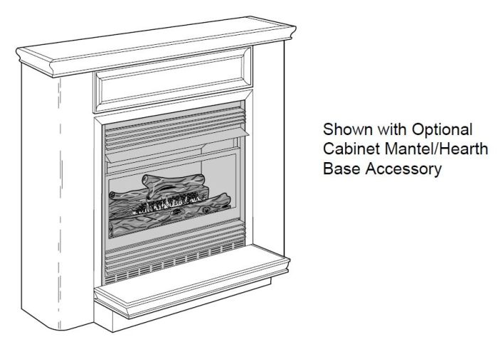 VMH10TPA DESA VENT-FREE COMPACT GAS FIREPLACE