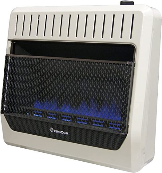 Dual fuel vent free wall heater