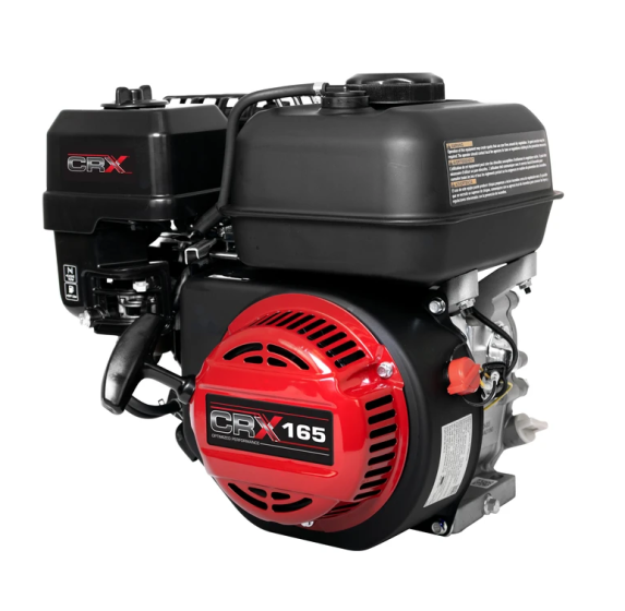 The 109966 CRX165 engine with a black chassis and a red recoil starter.