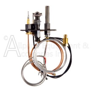 The full WS-010-0799 Propane Gas Pilot Assembly. The thermocouple, thermopile, 3-way pilot hood, and wires are pictured.