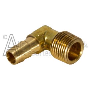 BARB HOSE ELBOW MALE BRASS 3/8HSX3/8NPTM