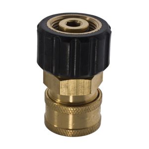 24.0448 coupler brass 3/8 quick connect x 22mm front view