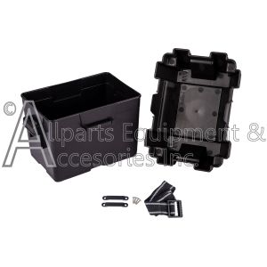 The 7104129 battery box and cover, with the additional attachable strap. 