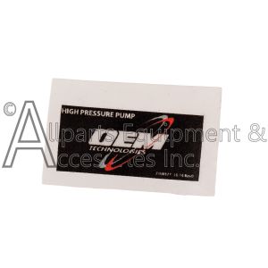 7109377 OEM pump label