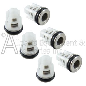 Six valves that are part of the 7110110 Valve Repair Kit for Simson Delco pumps