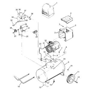 Oil free 3.5 HP Air compressor