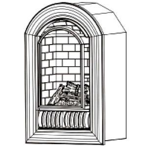 ANI Vent free Arched gas fireplace