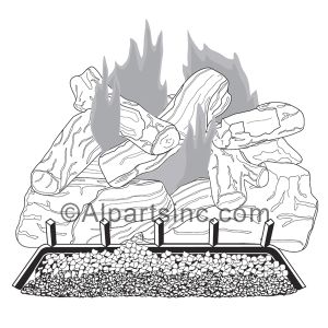 VANGUARD DECORATIVE GAS LOG SET