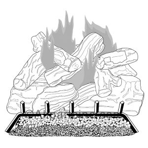 BARBEQUES GALORE VENTED GAS LOG
