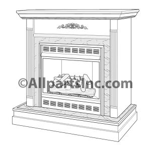 Vent-free fireplace