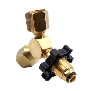 "Y" Propane adapter with handwheel