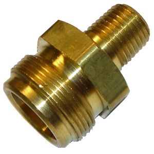 1/4" Male pipe thread X 1"-20 Male throw