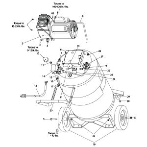 5.5HP 25Gall Air compressor
