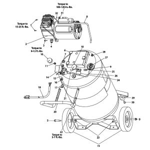 5.5HP 25Gall Air compressor
