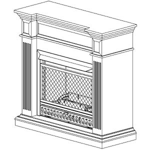 Vent free gas fireplace