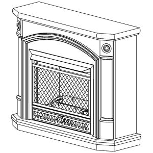 Vent free gas fireplace
