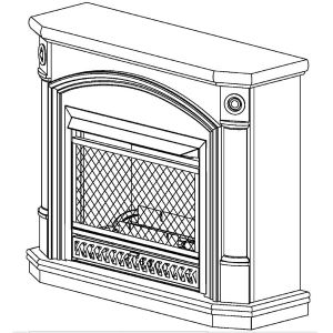 Vent free gas fireplace