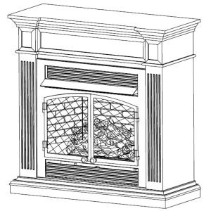 Vent free gas fireplace