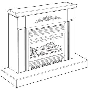 Vent free gas log fireplace