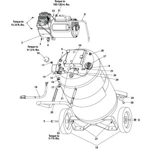 5.0HP 20Gall Oil free air compressor