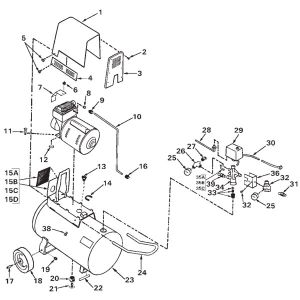 3.5HP 20Gall Air compressor