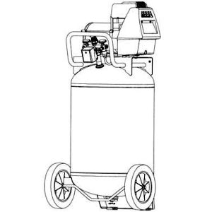 5HP 15Gall Oil free air compressor