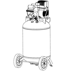 6HP 33Gall Oil free Air compressor