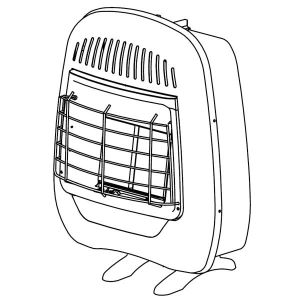 Vent free propane space heater