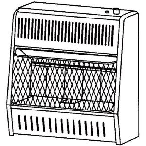 Vent free propane space heater