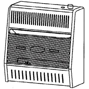 Vent free propane space heater