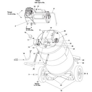 6HP 25GALL Oil free Air compressor