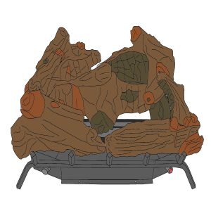 ProCom vent free gas log insert