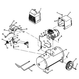 1HP 8Gall Oil free Air Compressor