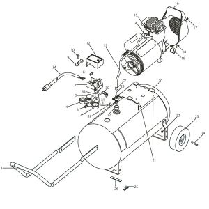 4HP 12Gall Oil free Air compressor