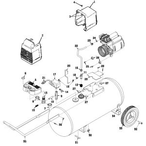 1HP 8Gall Oil free Air compressor