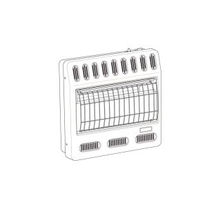 Vent free garage heater