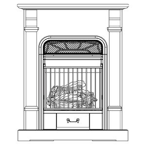 Vent free gas fireplace