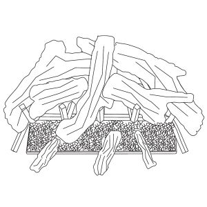 Vented natural gas log set