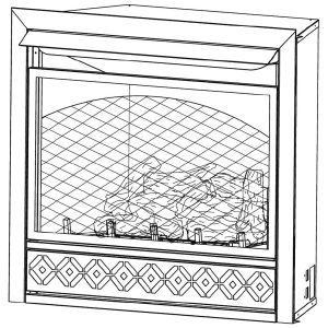 Vent free gas fireplace insert