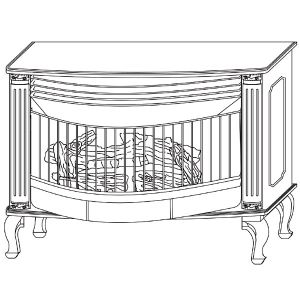 Vent-Free Dual-Fuel Gas Stove, Sectional Style