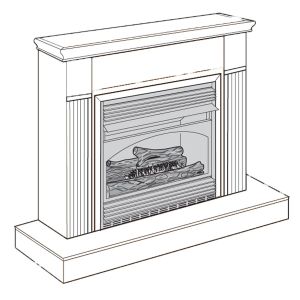 VMH10RPC Desa Vent-Free Compact Gas Fireplace, 10,000 BTU