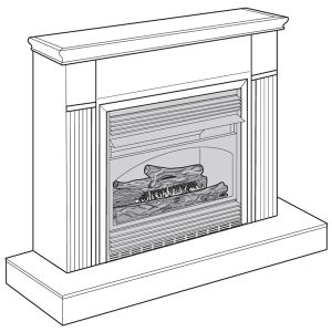26,000 Btu P T-Stat Vent-Free Fireplace