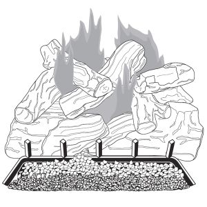 Vangaurd vented gas log system