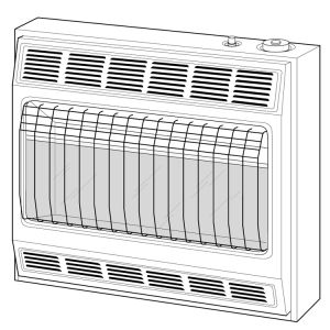 VANGUARD VENT FREE WALL HEATER