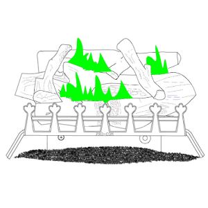WZN18HLA ProCom Natural Gas Log Set, Vent-Free, 18 in.