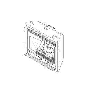A cross-section diagram of the BDV41NA Vanguard fireplace model.