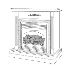 Desa Vent Free Propane Gas Fireplace with Thermostatic Control