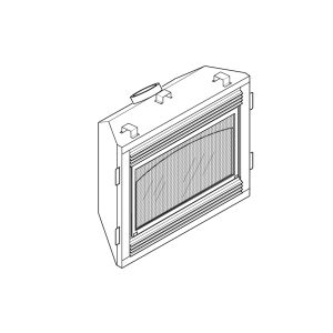 A diagram of the DDV41NA direct vent Vanguard fireplace.