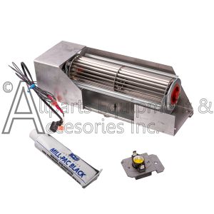 The F3269 blower assembly kit, with the thermodisc and a tube of Mill-Pac Black visible.