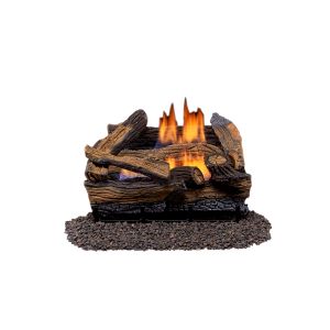 The FDLR18-1 gas log set with realistic yellow flames.